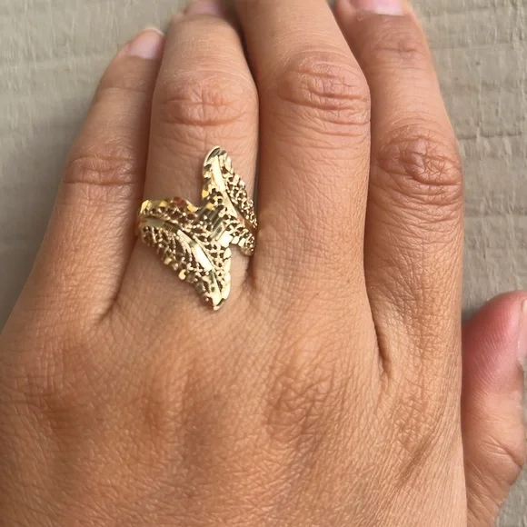 Vintagege 14k solid yellow gold ring mesh - Picture 2 of 9